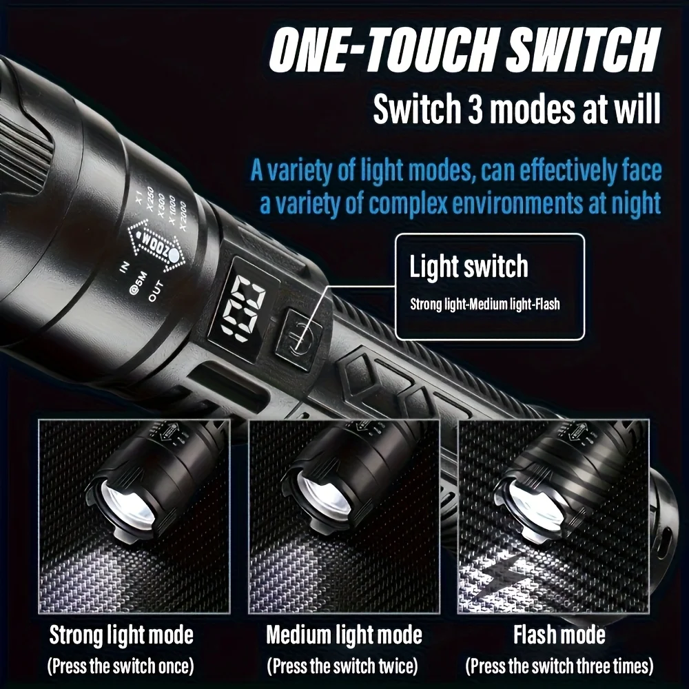 Tactical LED Flashlight 2000LM - Outdoor Adventure Trips 评论和价格