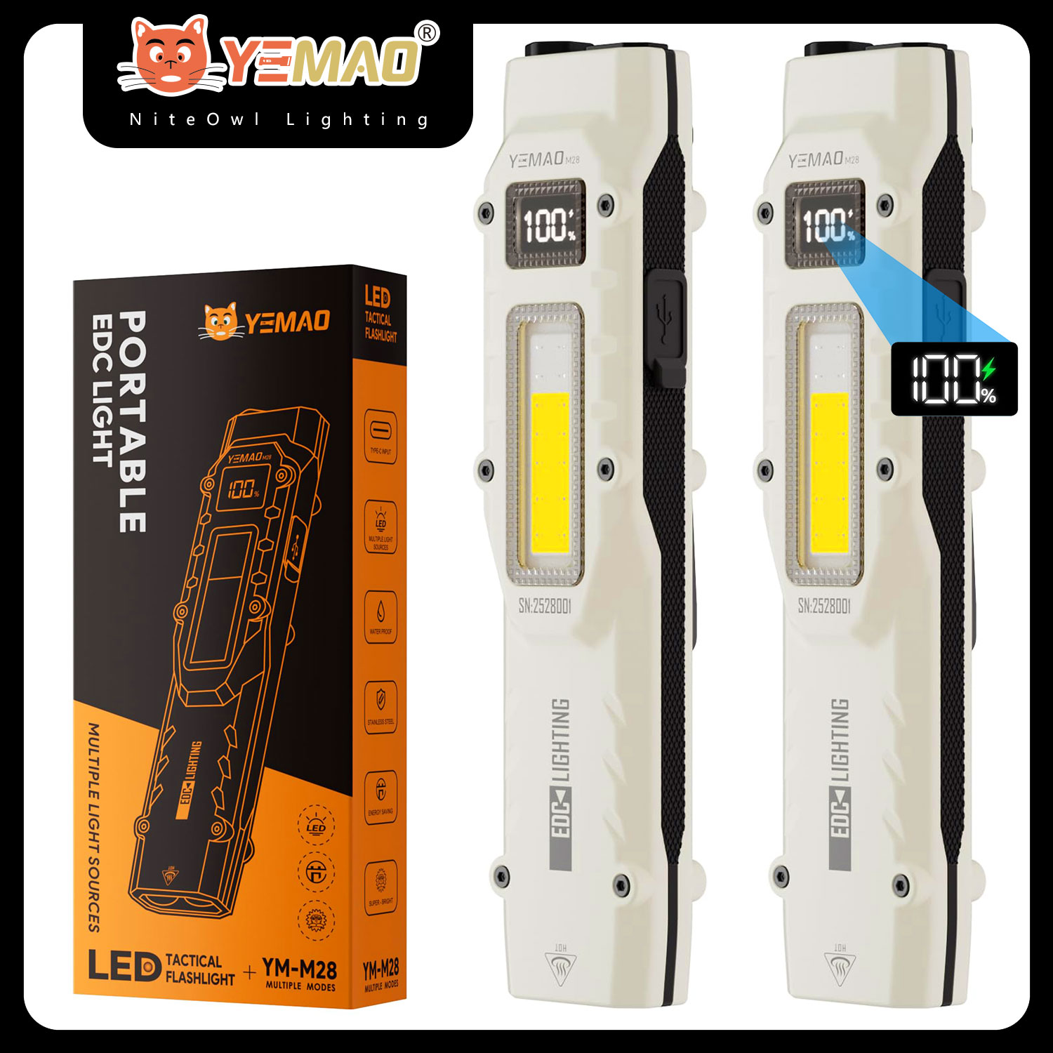 YEMAO M28 Super Bright EDC Fla - Outdoor Adventure Trips 评论和价格